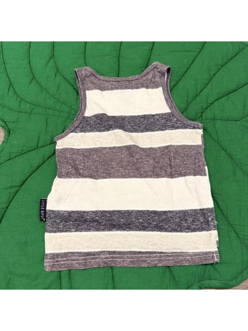 Little Bipsy 18-24M Gray Striped Pocket Tank Top